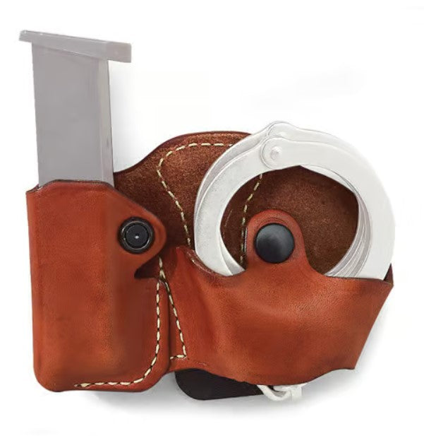 #821 - Leather Handcuff/Mag Case with Paddle