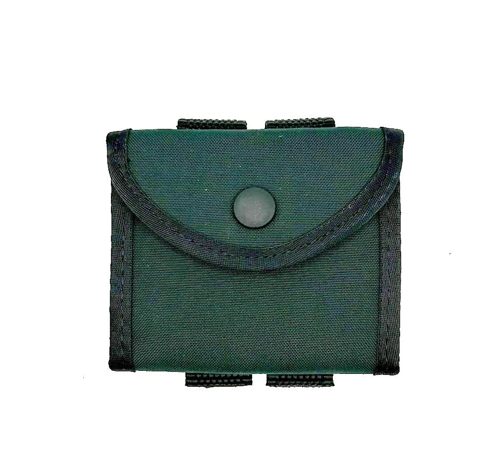 #XMSG555B - Spruce Green w/ Black Binding Glove Pouch