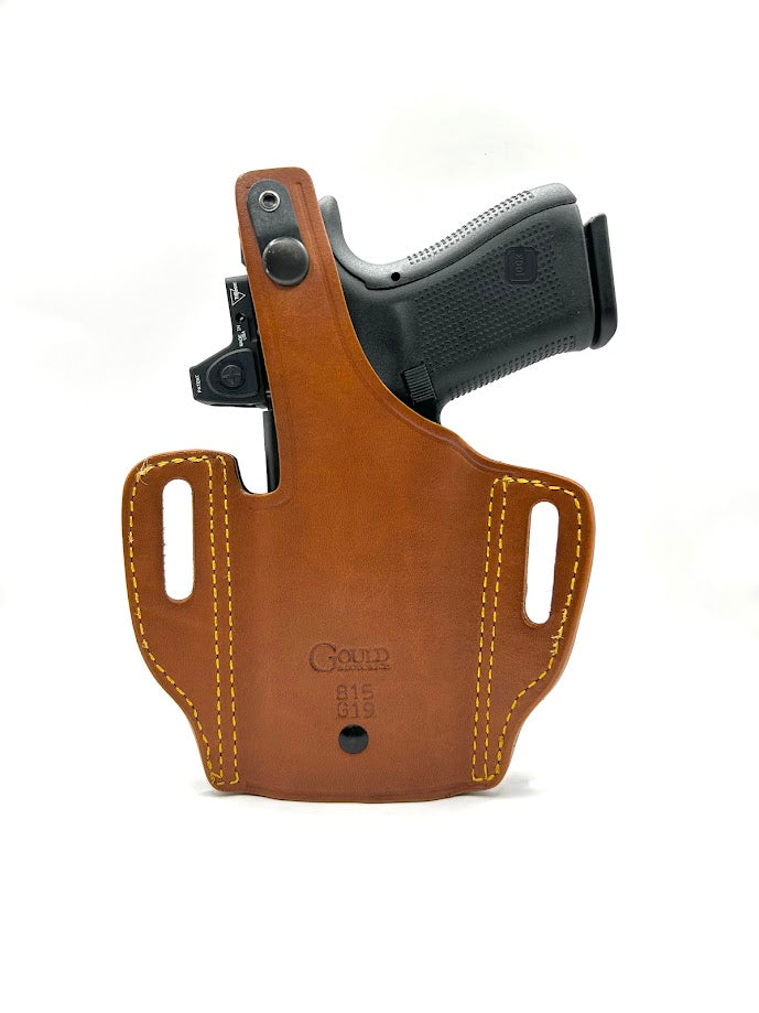#815 - Light Bearing, Optic Capable Leather Holster for Standard Size Lights