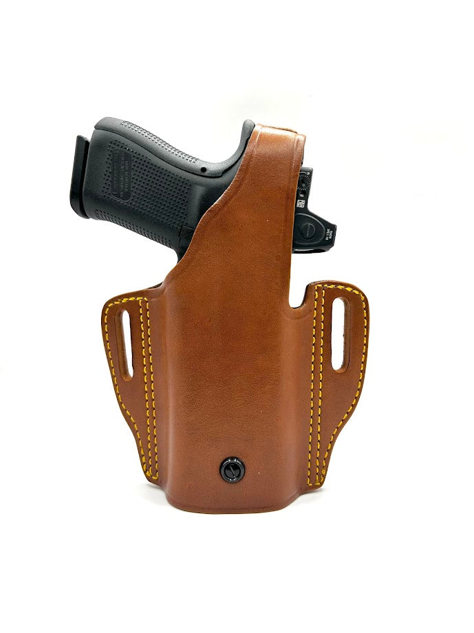 #815 - Light Bearing, Optic Capable Leather Holster for Standard Size Lights