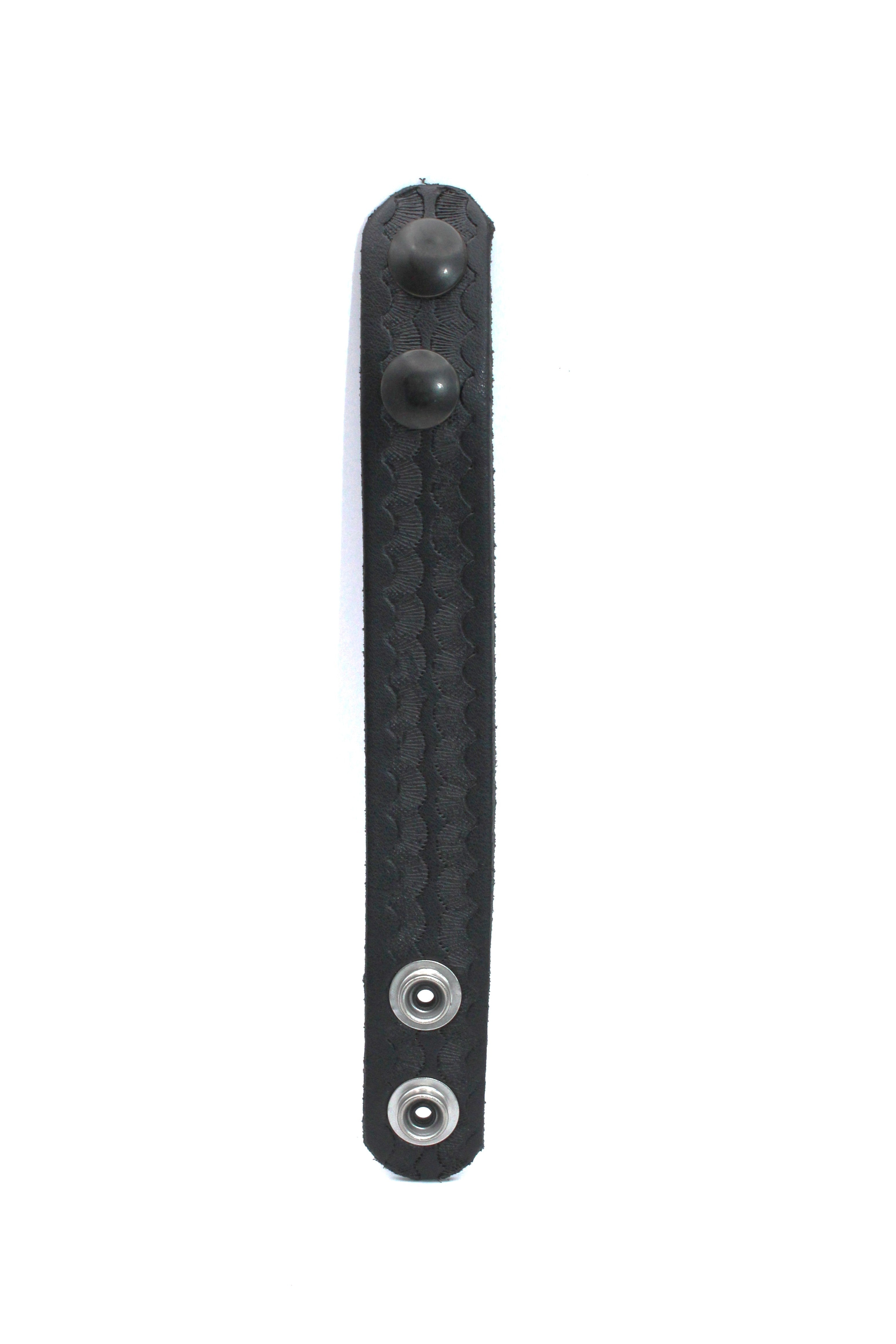 #K76WBS - Double Snap Keeper, Basket Weave w/ Black Snaps