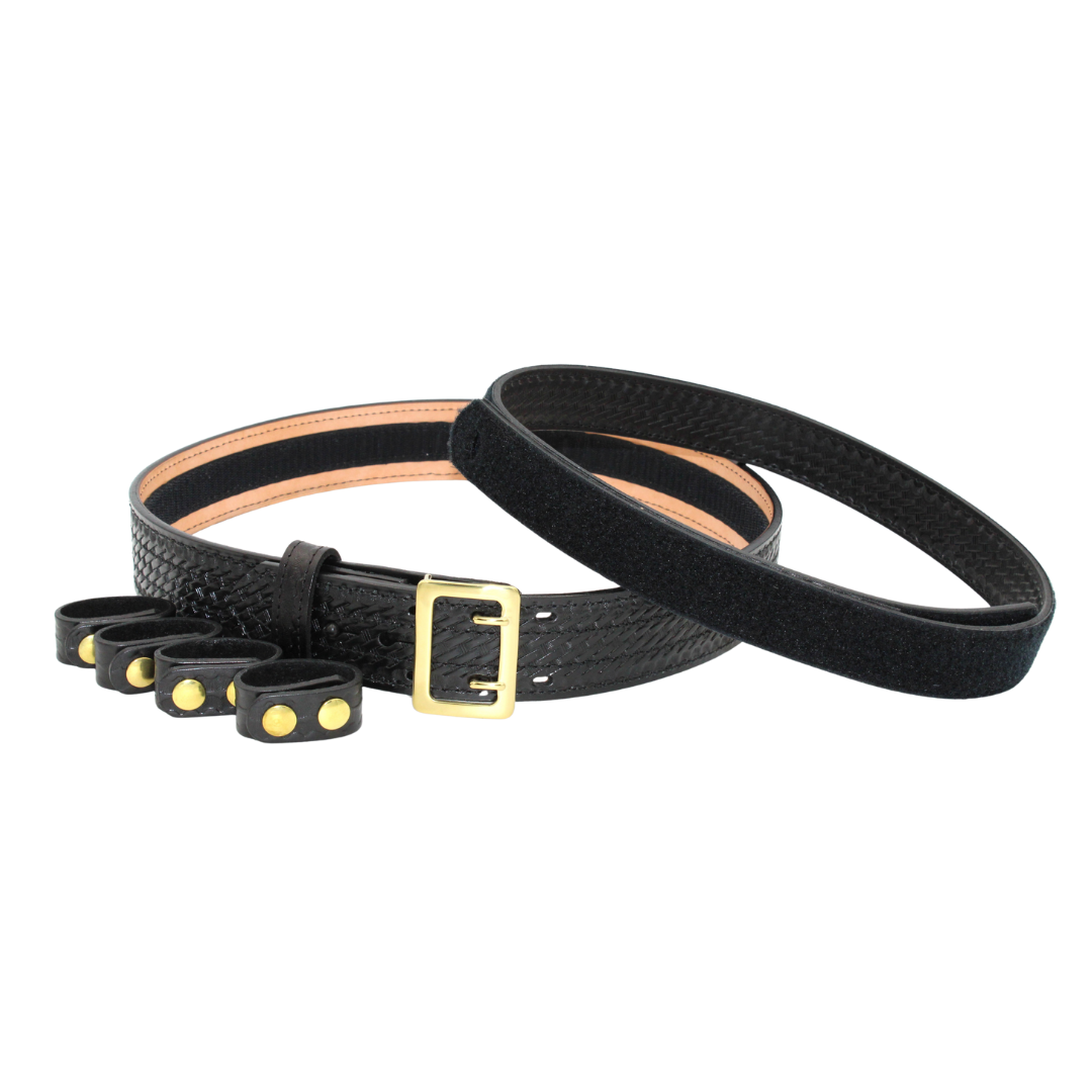 CHP 2" Duty Belt w/ Brass EZ Slide Belt Buckle (3 Hole Configuration- More Space for Pouches)
