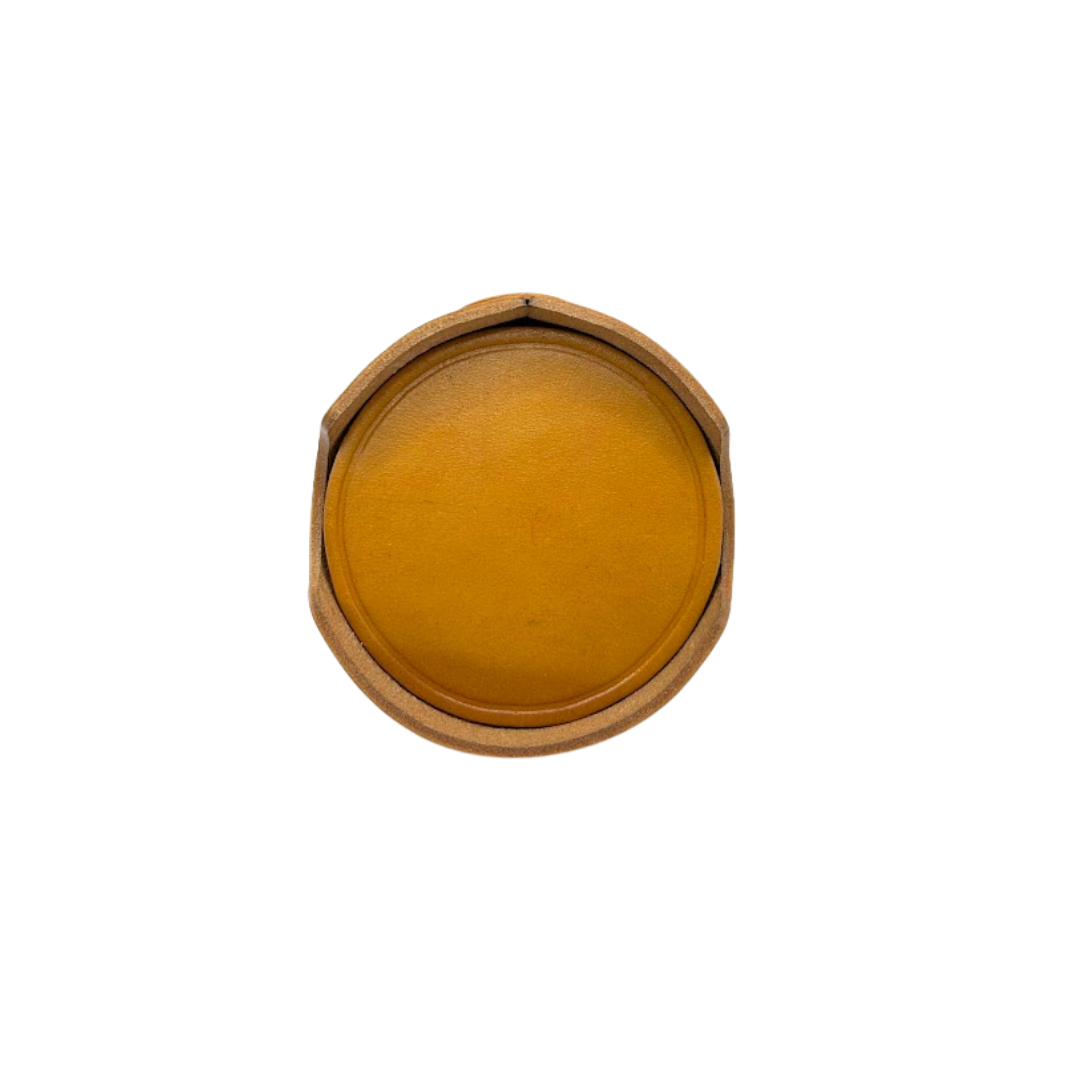 Leather Coasters - Set of 6 w/ holder