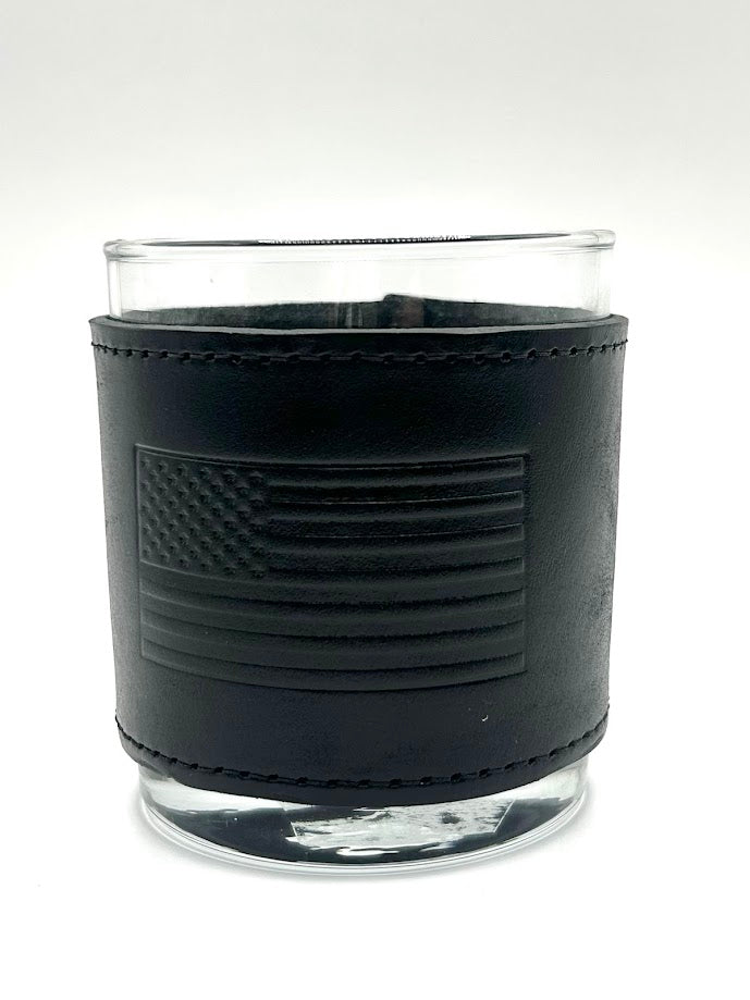 Rocks Glasses with Leather Wrap