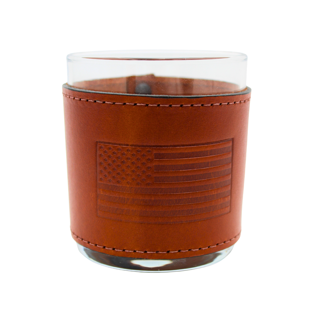 Rocks Glasses with Leather Wrap