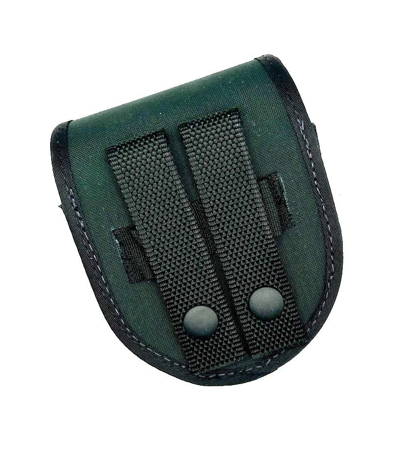 #XMSG596B - Spruce Green w/ Black Binding Double Handcuff Case (Chain)